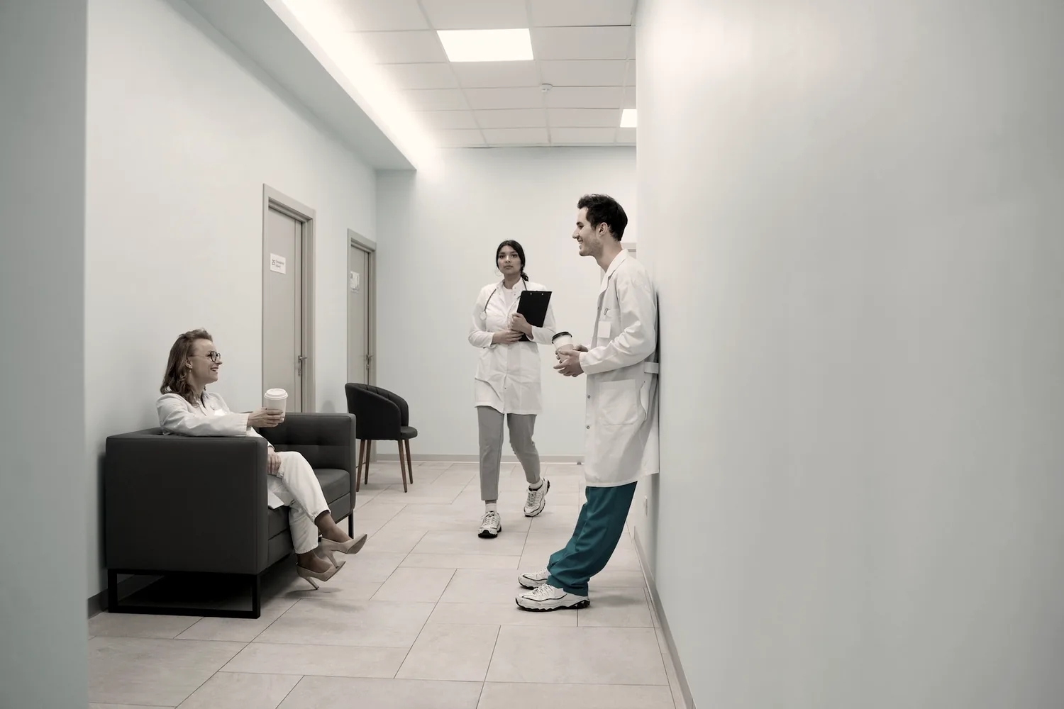I corridoi del Polispecialistico Medical Life a Muggiò